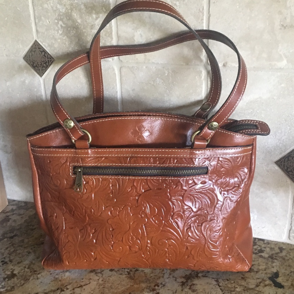 Patricia Nash Tooled Rose Poppy Tote
